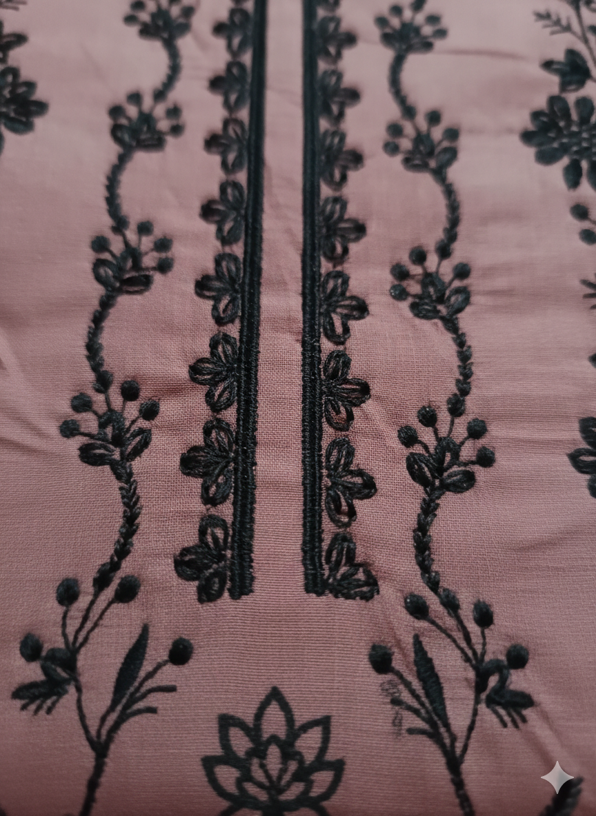 Dusty Pink Embroidered Palazzo Suit Set | 3 Piece Salwar Kameez | Office to Party Wear | Wedding Festive Dress