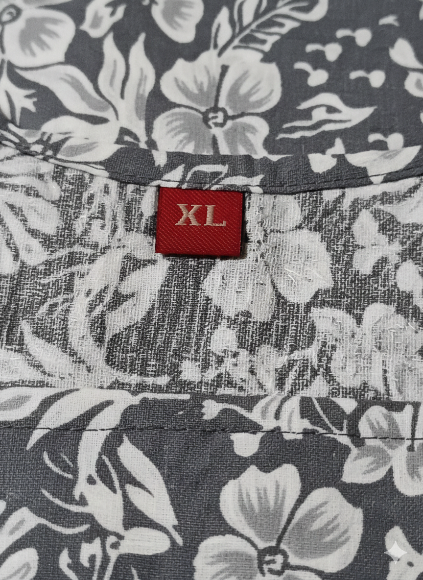 Elegant Grey & White Floral Printed Stitched Lawn Dress for Women