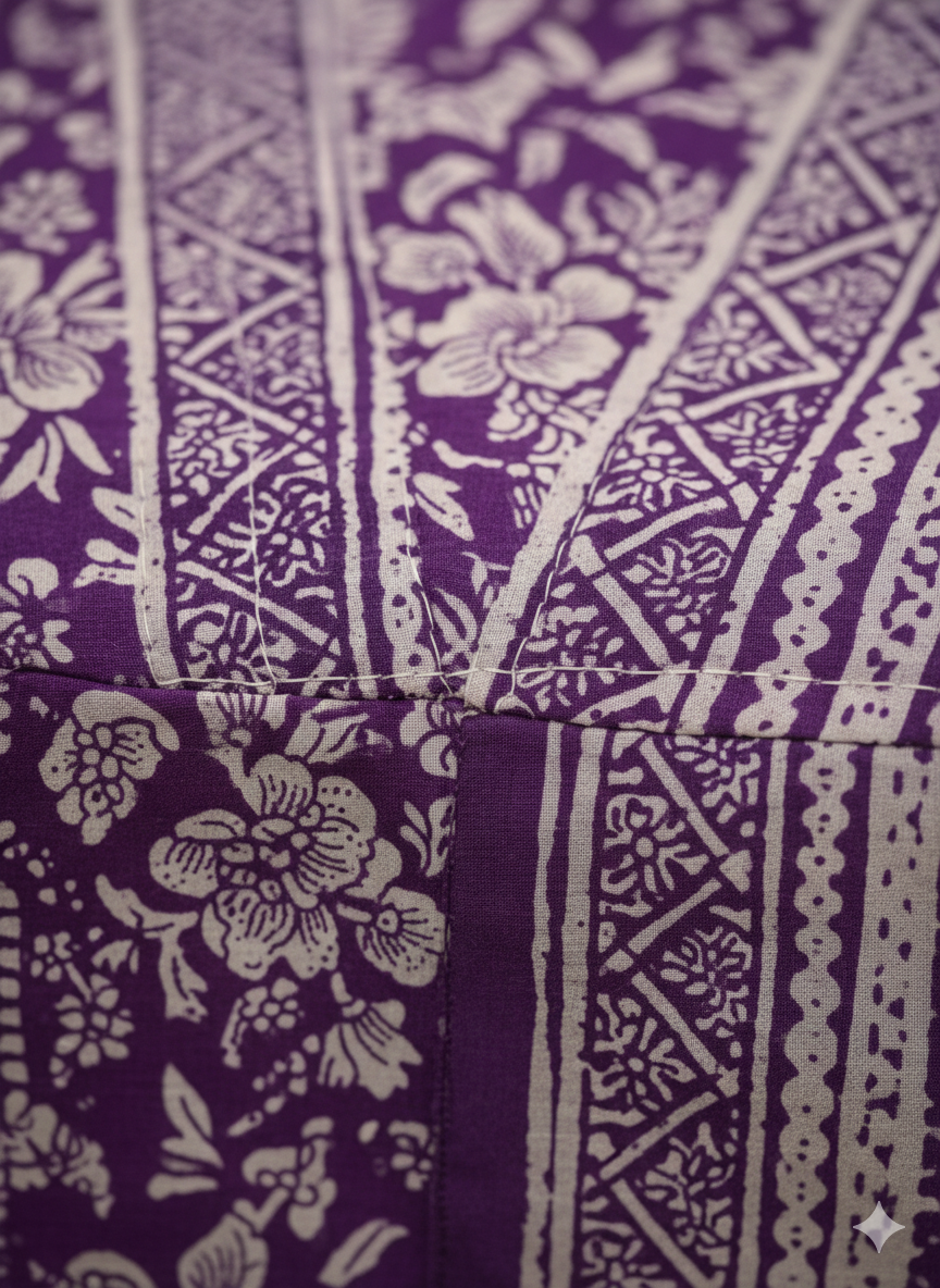 Elegant Purple Floral Printed Stitched 3-Piece Suit with Matching Dupatta