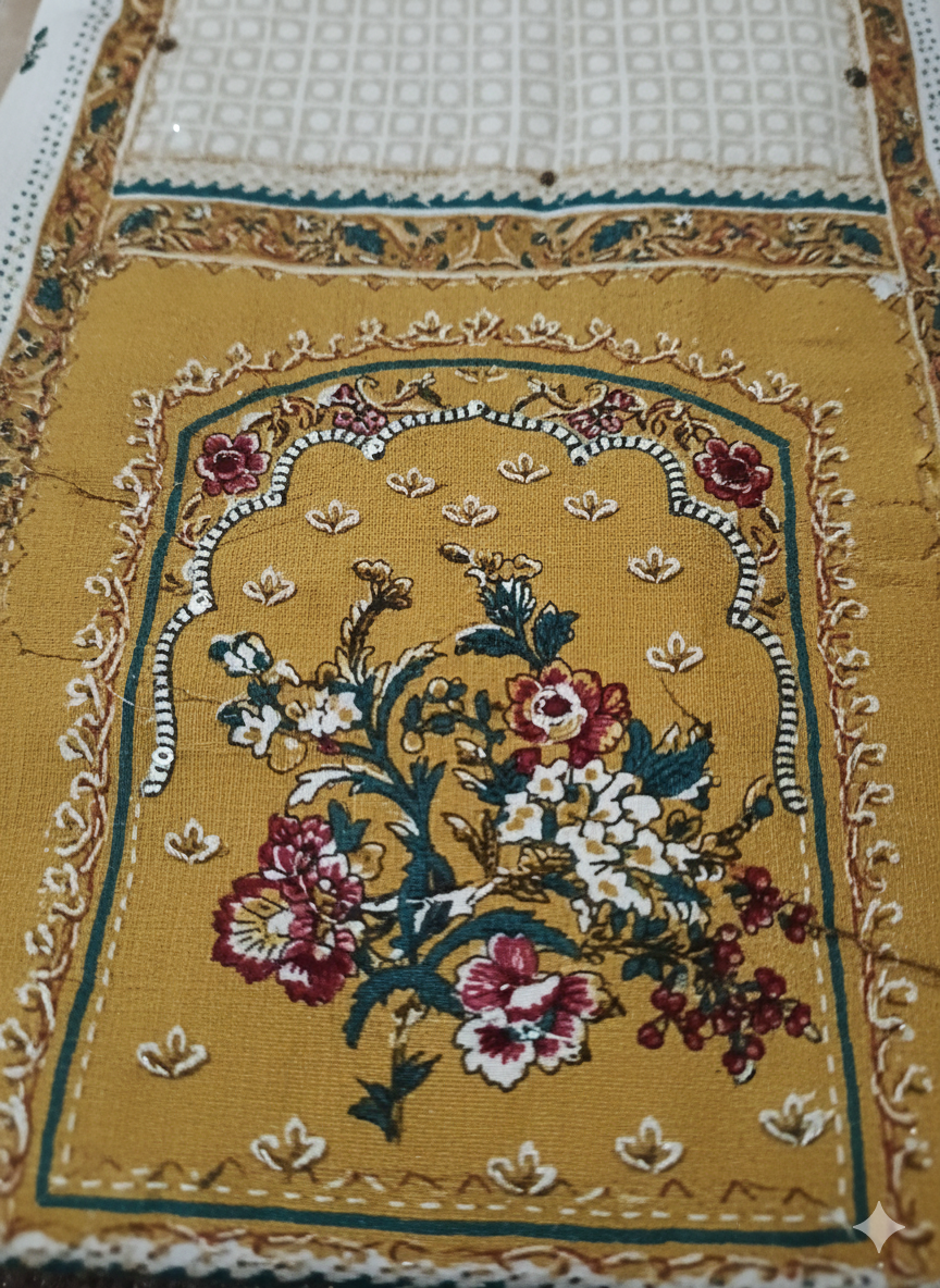 Elegance in Bloom – Multicolor Printed Cream Lawn Suit with Vibrant Dupatta & Pink Trousers (3-Piece Set)