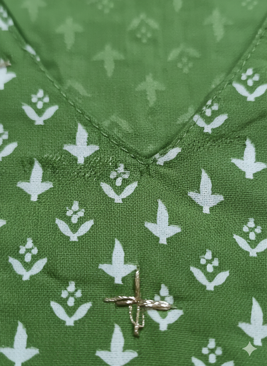 Olive Green Embroidered 3-Piece Kurta Set for Women – Anarkali Style Kurti with Palazzo & Dupatta | Festive & Designer Ethnic Wear