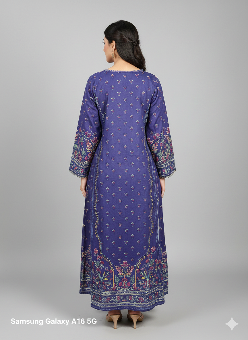 Luxurious Blue Embroidered 3 Piece Suit | Women's Designer Salwar Kameez with Dupatta