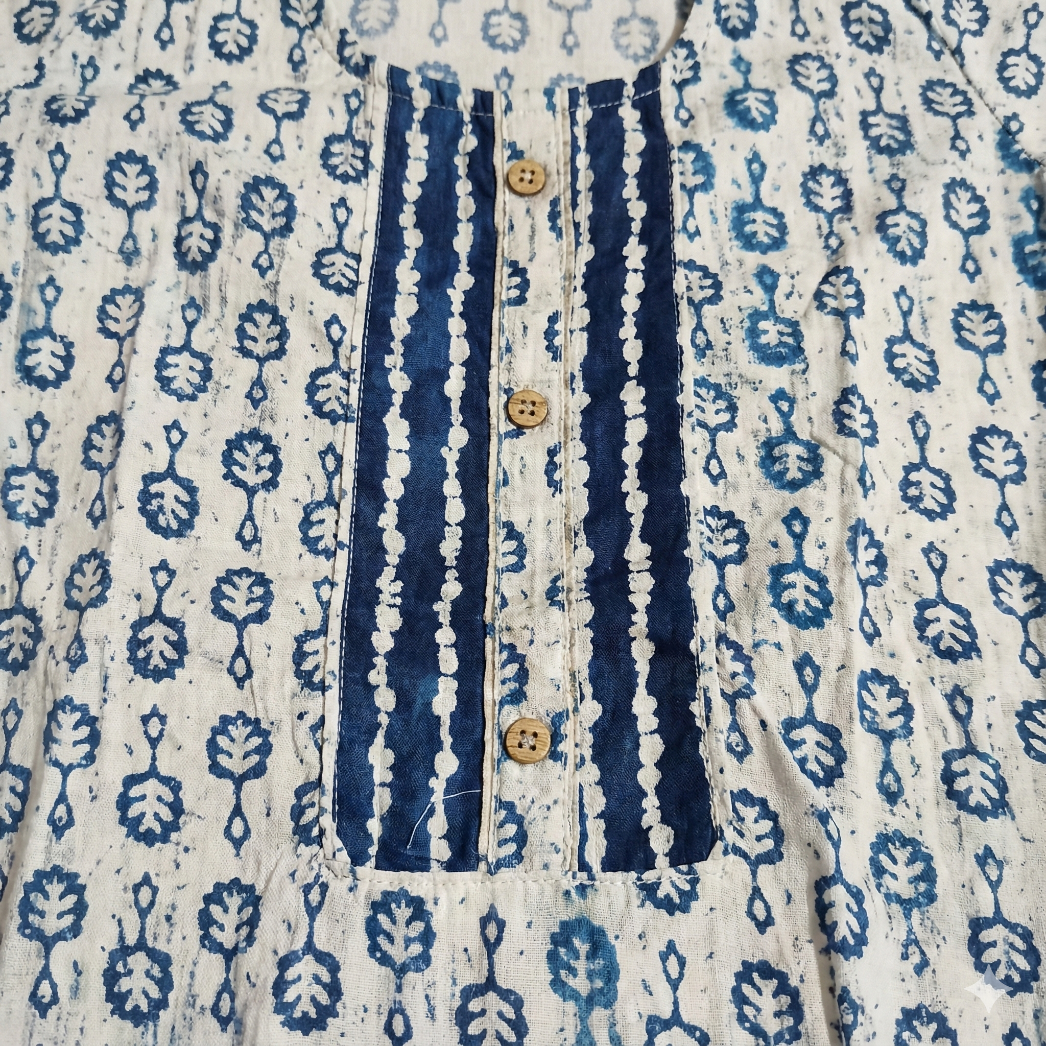 Indigo Block Print Cotton Kurta & Pant Set for Women – Comfortable Daily Wear Ethnic Co-ord