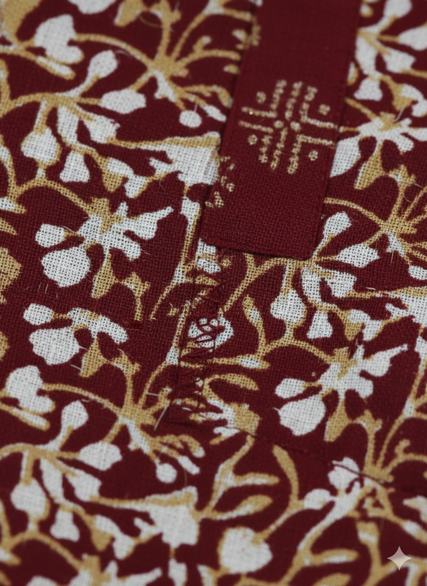 Maroon Printed Patiala Suit for Women – 5XL Premium 3-Piece Kurta, Patiala Pant & Dupatta Set