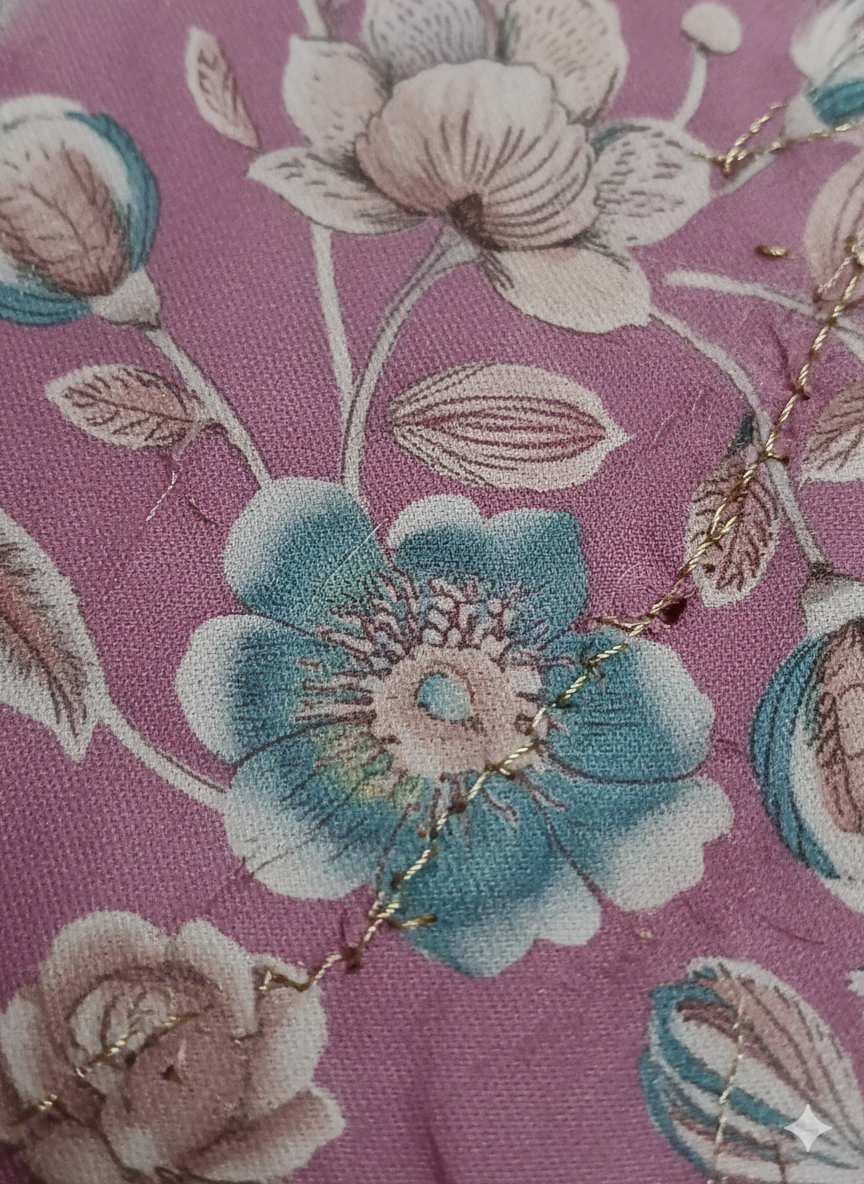 Pink Floral Embroidered Kurta Pant Set for Women – Elegant Festive & Party Wear 2-Piece Suit