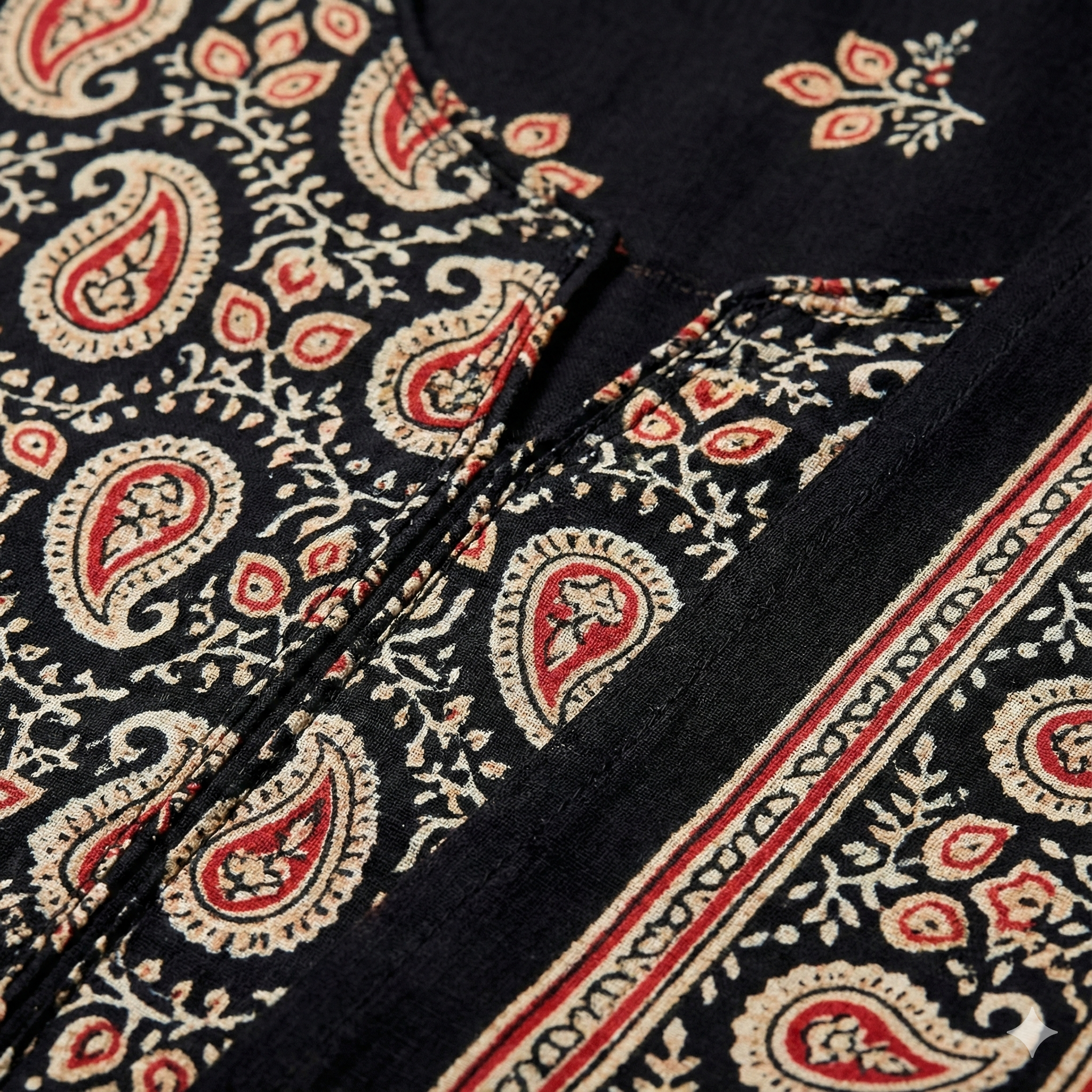 Black & Gold Printed Patiala 3-Piece Suit Set for Women – XXL Kurta, Patiala Pant & Dupatta