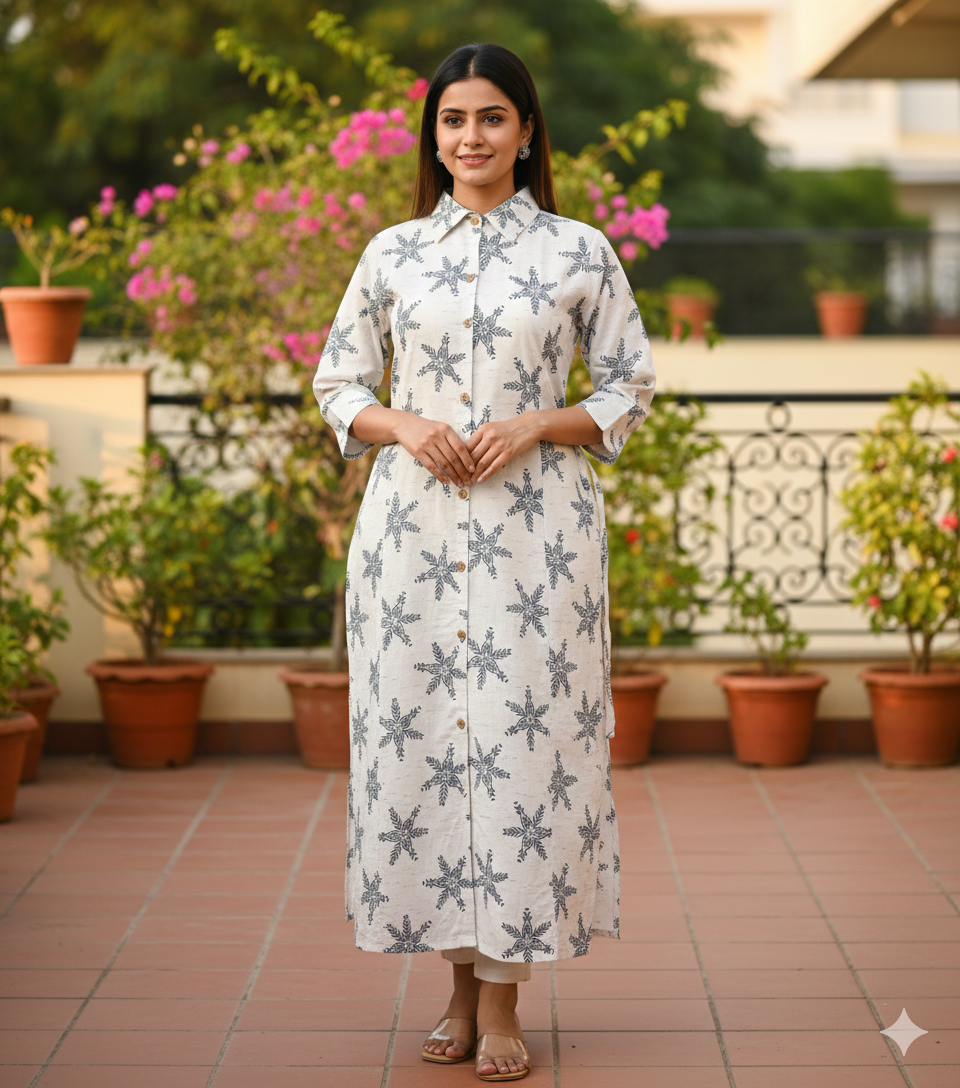 Elegant Printed Rayon Straight Kurti for Women – Daily Wear | Sizes M to XXL