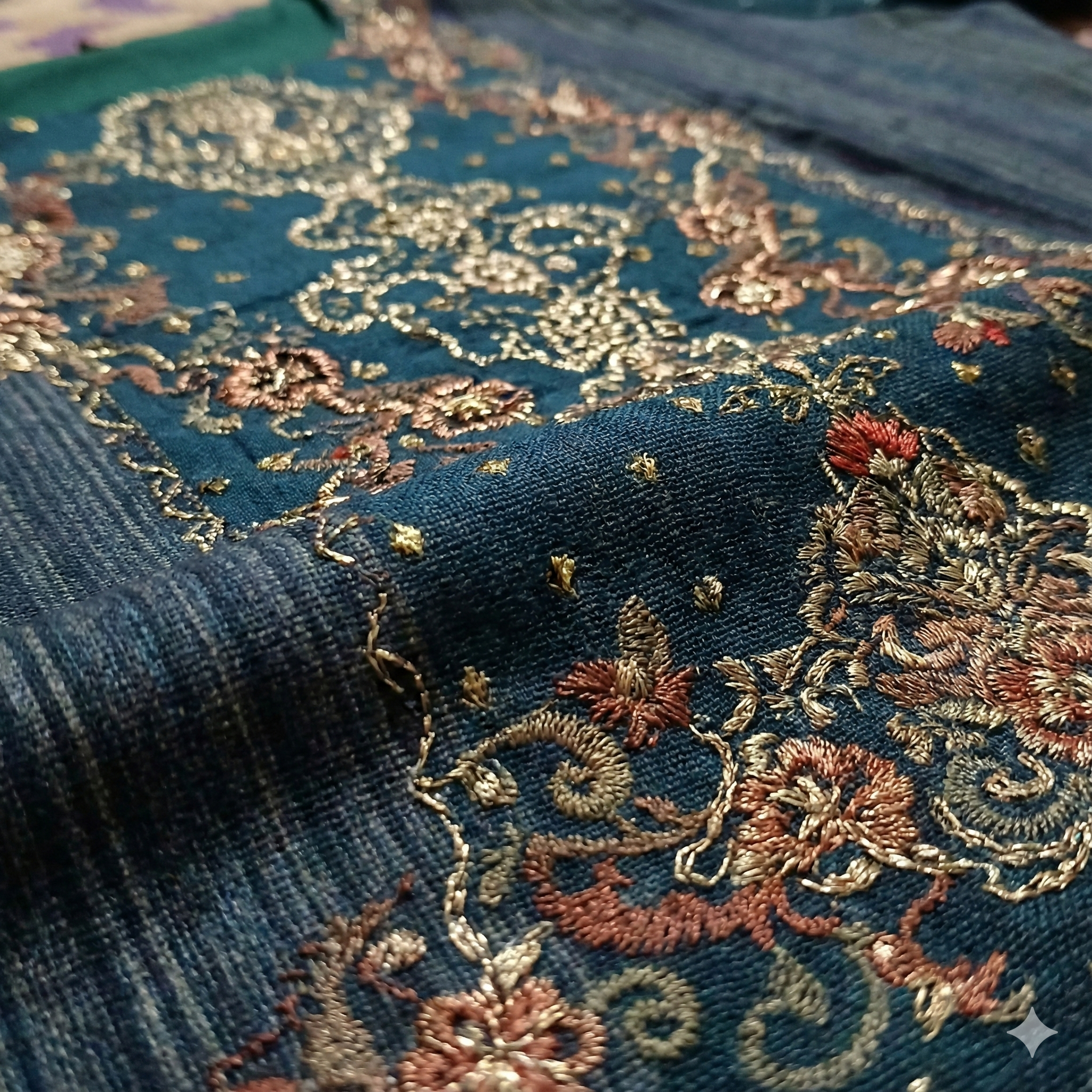 Teal Blue Printed Cotton 3-Piece Kurta Pant Dupatta Set for Women | Elegant Casual & Daily Wear Suit