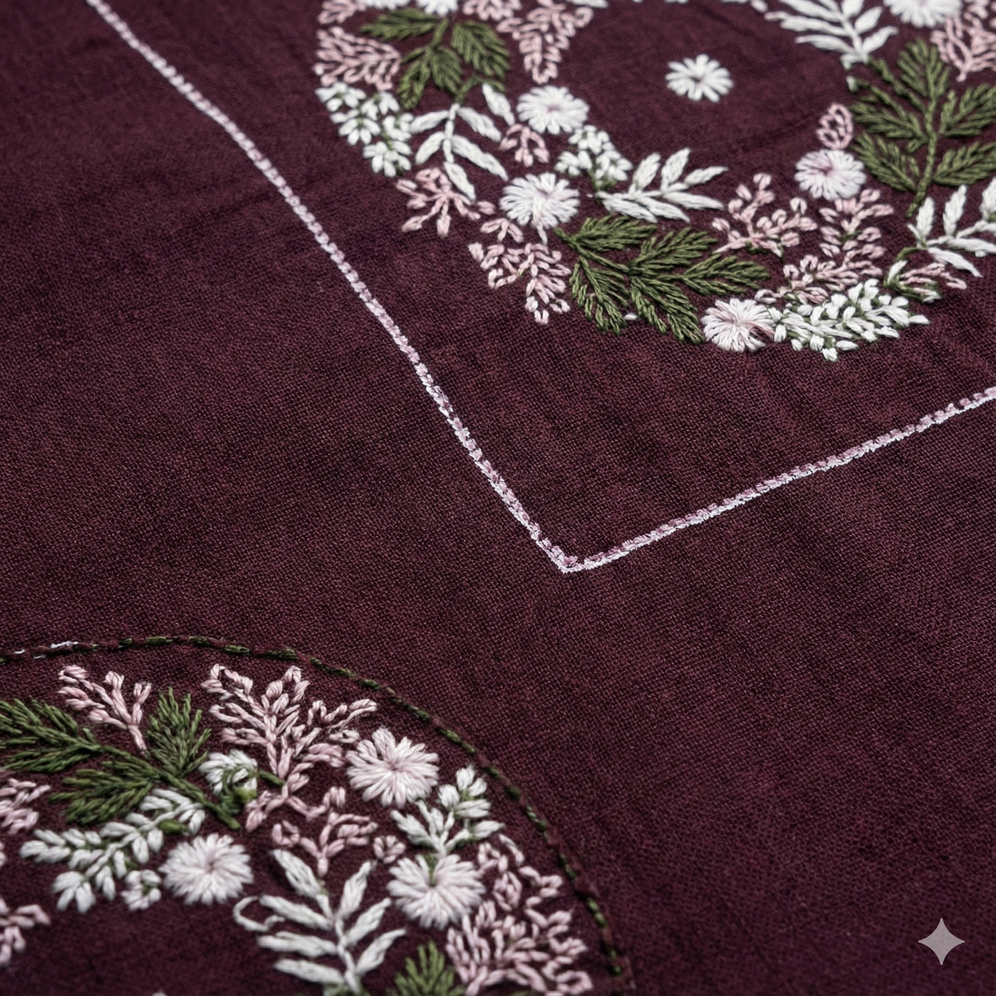 Wine Purple Embroidered Co-ord Set for Women | Stylish Kurti & Pant Set for Daily & Office Wear