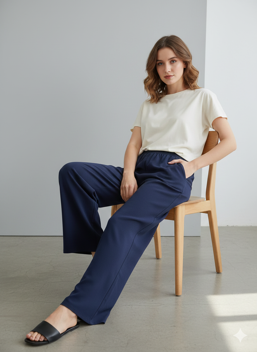 Women’s High-Rise Slim Fit Forest Green Trousers – Chic Everyday Wear Pants