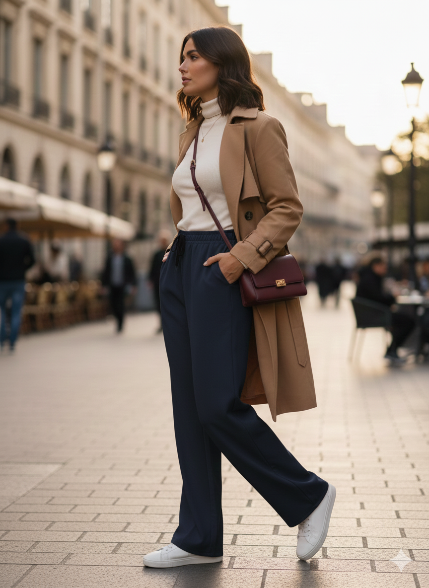 Women’s High-Rise Slim Fit Forest Green Trousers – Chic Everyday Wear Pants