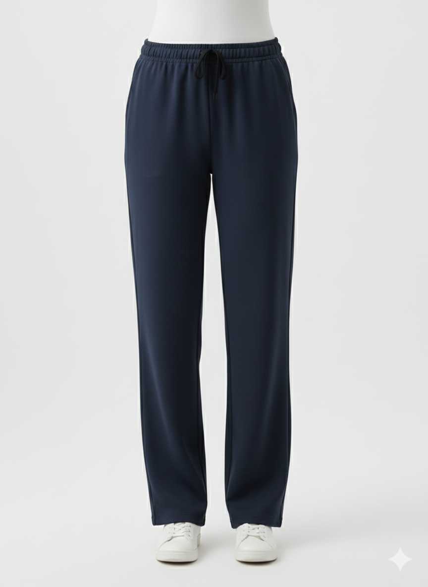 Women’s High-Rise Slim Fit Forest Green Trousers – Chic Everyday Wear Pants